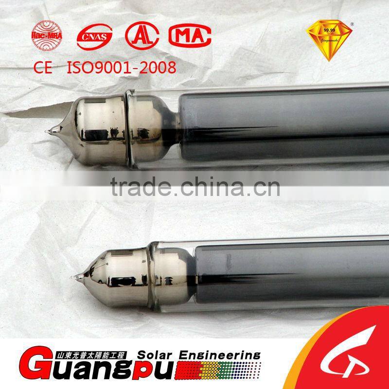 all glass china new patented Four-cavity Neck Shrinkage Solar Super Heat Conduction Collector Tube