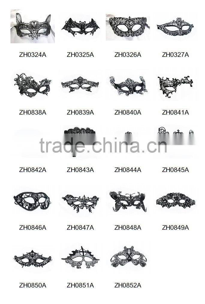 Black lace party ball masquerade mask