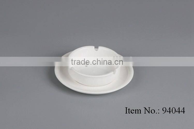 restaurant white round fine China ceramic ashtray