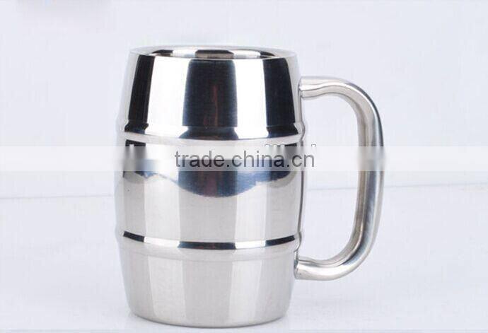 Double Wall Stainless Steel Barrel Mug of 16oz