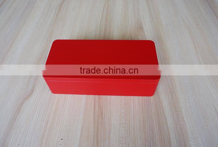 Red Rectangle Tin Can For Packaging