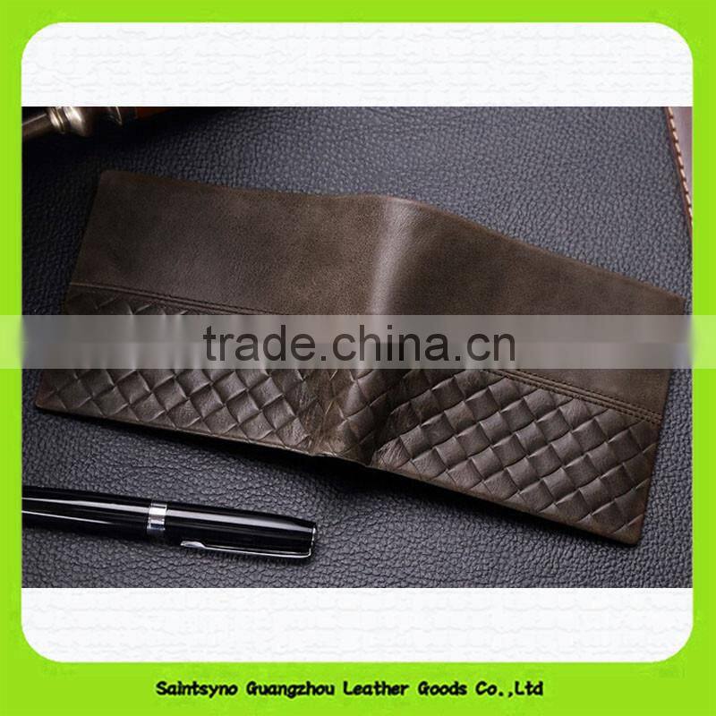 New design cheap fashion promotional pu leather Man Leather Wallet