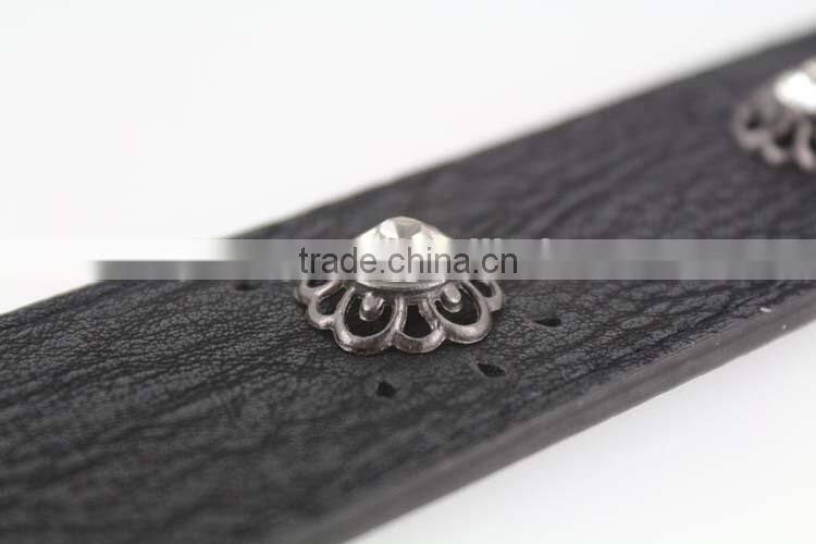 Women's Fashion flower studded rhinestone belt with shiny rhinestone accessories in Chinese factory