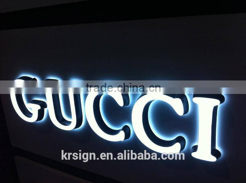 factory price Channel Letter Sign with Mirror Stainless Steel Letter Shell