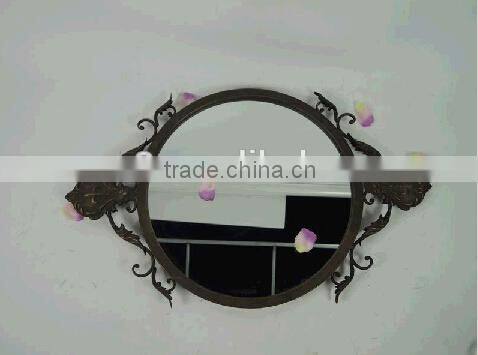 Shabby cottge chic small wal mirror leaves for home decor