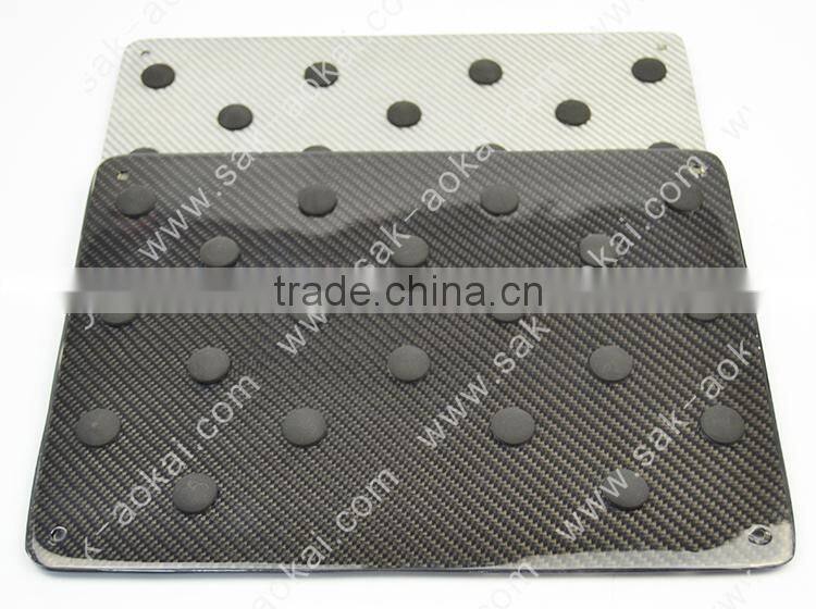 Universal carpet mat pepdal pad plate carbon fiber