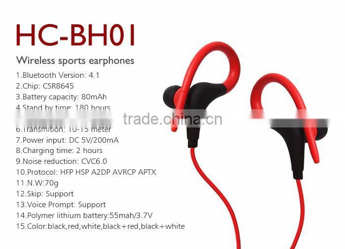 HC-BH01 Wireless Mini Sports In-ear Stereo Bluetooth Earphone/Earbud