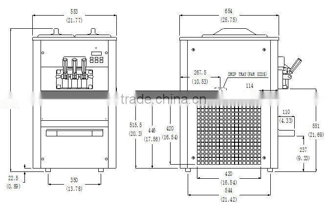 Cheap commercial mini ice cream machine soft serve freezer 6225A