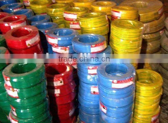 300/500V 450/750V pvc insulated wires copper conductor electric cable and wires
