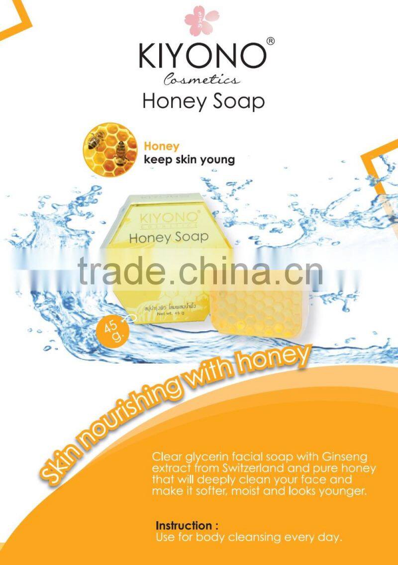 Best Natural Cleanser Moisturizing Face Whitening Soap with Honey and Ginseng