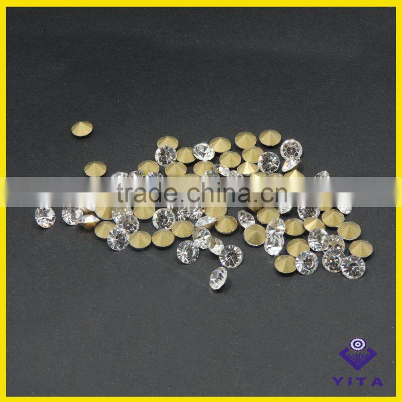 HYA non hot fix rhinestone point back for wedding dresses