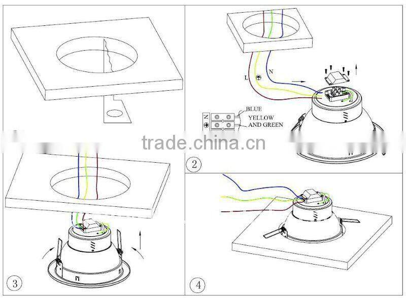 aluminum base recessed LED ceiling light led downlight