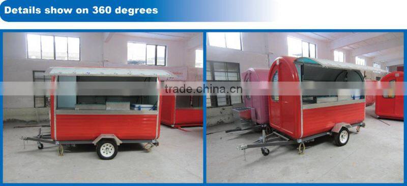 2015 HOT SALES BEST QUALITY noddle food caravan salamander grill food caravan food caravan with big wheels