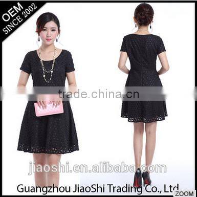 Printed traditional style ladies simple design fashion dress for lady