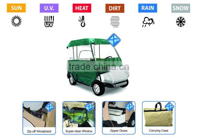 Deluxe water easy operation golf cart covers enclosures accessories