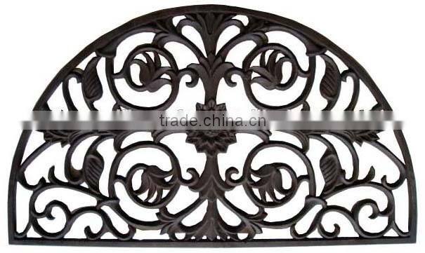 metal doormat half round shape