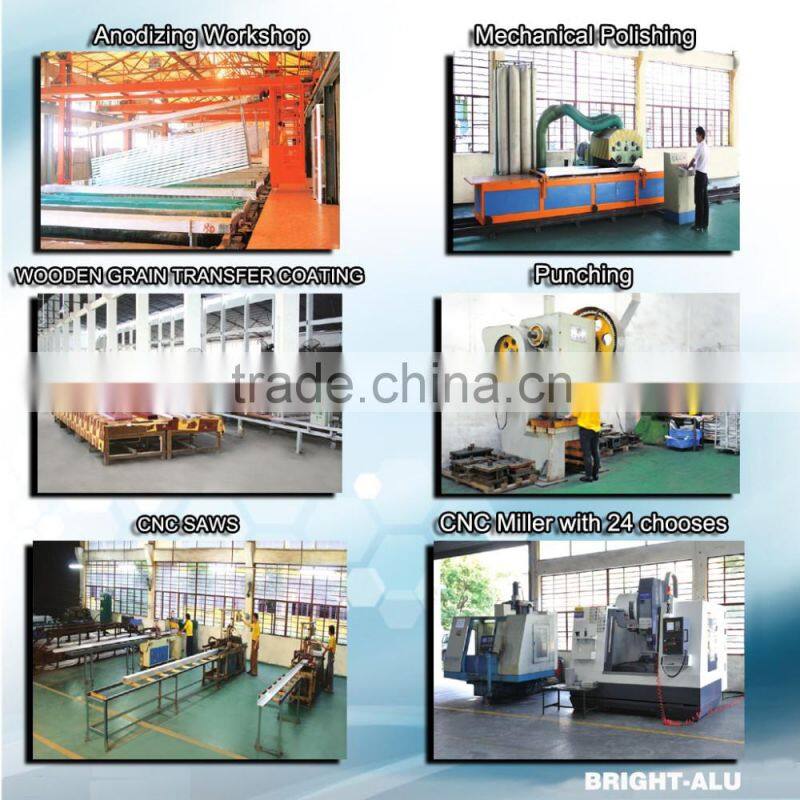 Polished T-slot square shape profile customized size extruded aluminium 6063 t5 extrusion alloy profile