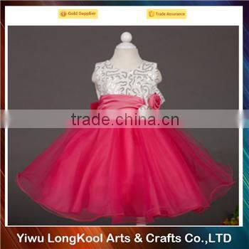 High quality baby girl party tutu dress formal wedding dress with flower