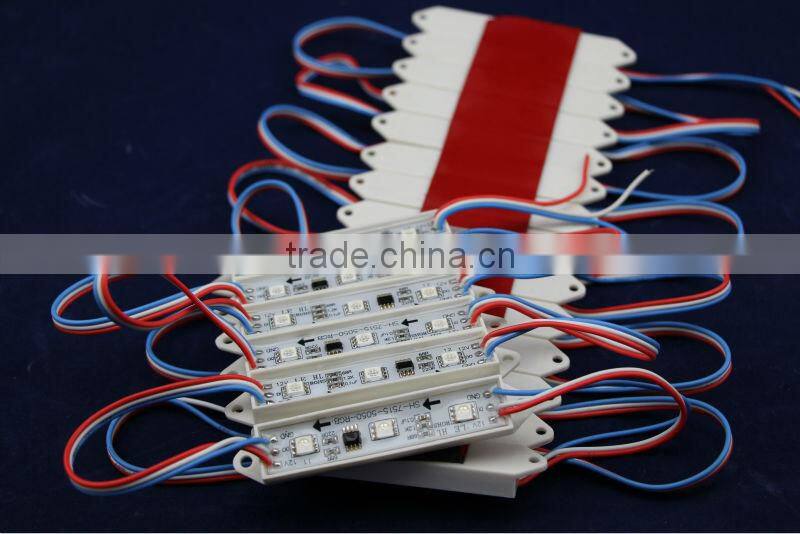 ip67 12v 3leds/module 20pcs/string rectangle 75*15mm full color ws2811 LED Pixels module