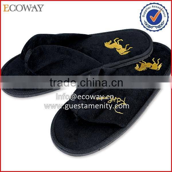 disposable velvet velour anti- slip bath home slipper