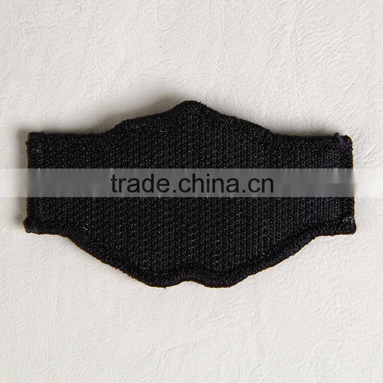 irregular shape decorative woven label with Fastening Tape for Coast Guard person