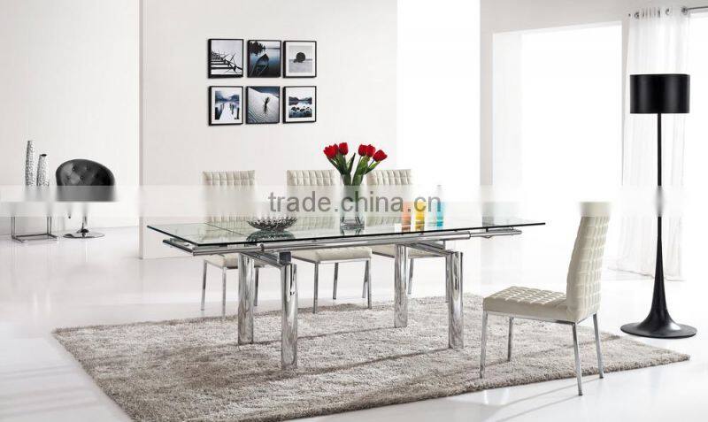 High Quality & Modern Designs Glass Dining Table 6 Chairs Set