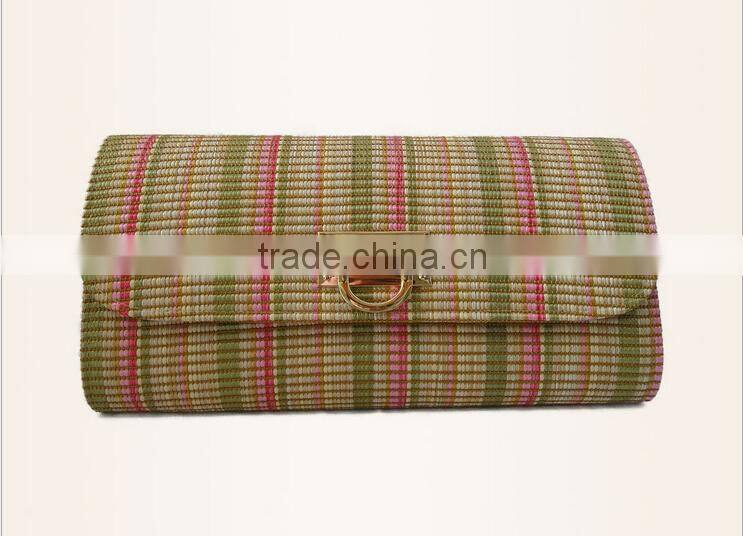 cheap wholesale vintage lady handbag straw clutches for woman trending products evening clutch bags