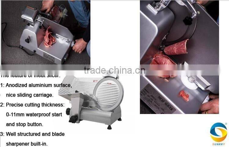 Meat slicer bade diameter 250 mm frozen meat slicer is chinese blade hand meat slicer for CE (SY-MS250A SUNRRY)