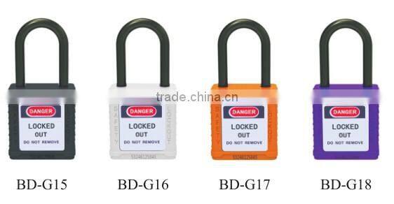 2016 Nylon Popular durable Steel Shackle Safety Padlock With be Customized