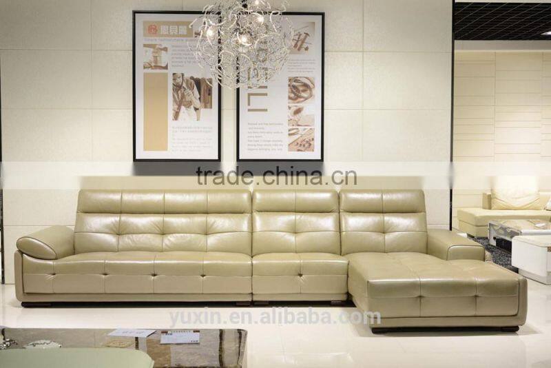 Dubai sofa furniture top grain leather corner sofa/luxury italian genuine leather sofa set