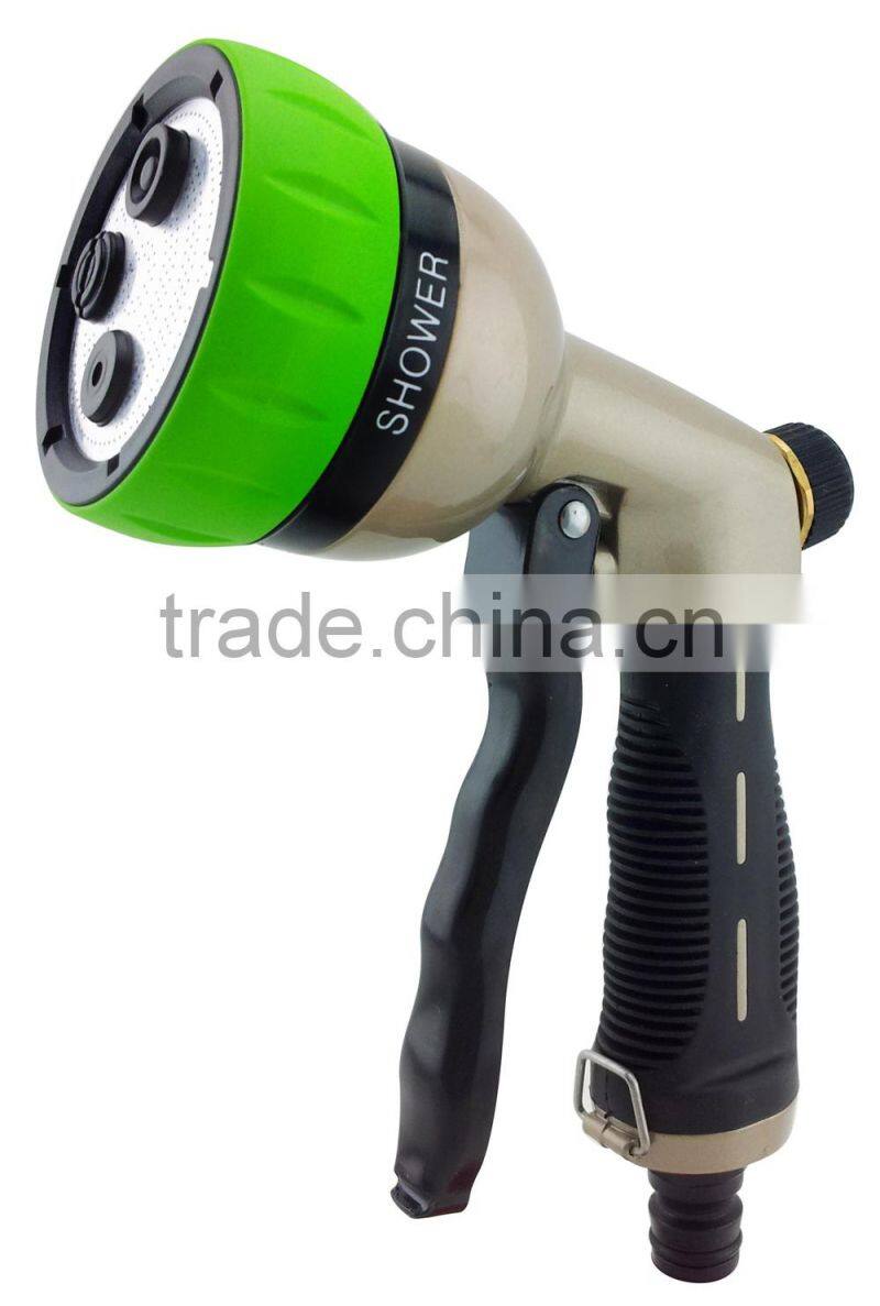 3 Ways Front Trigger Metal Garden Hose Nozzle Handy Grip