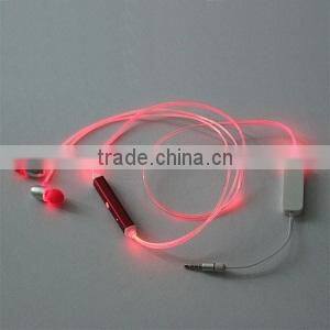 cool led shining light stereo earbuds with micro for mobile devices from shenzhen factory