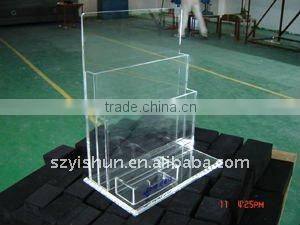 Acrylic rotating desktop magazine rack