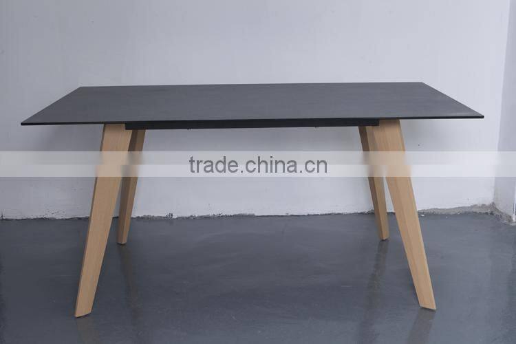 Top quality Wooden Dining Table With Tempered Glass Top Designs