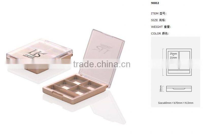 2015 New Collection Four Color Empty Eyeshadow Palette Container