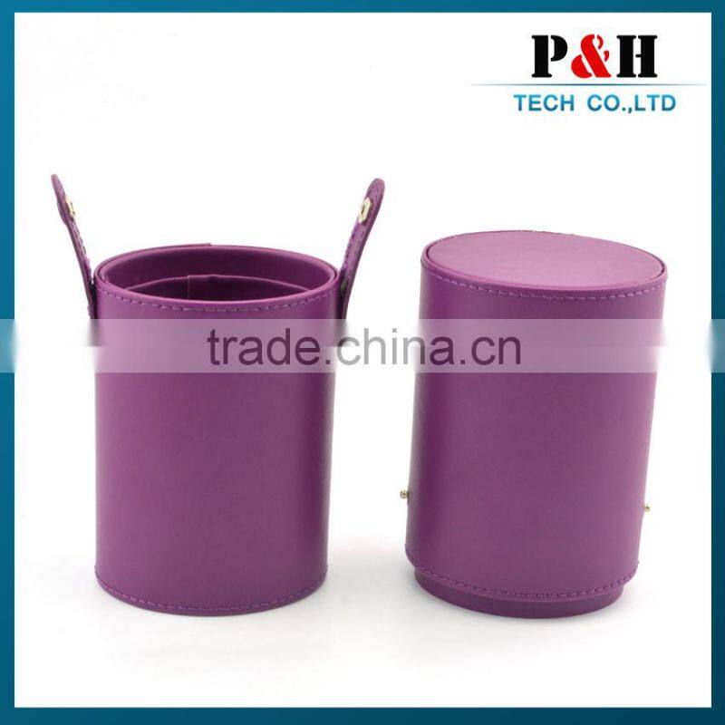 beauty box for Foundation brush leather brush box made in China shenzhen factory