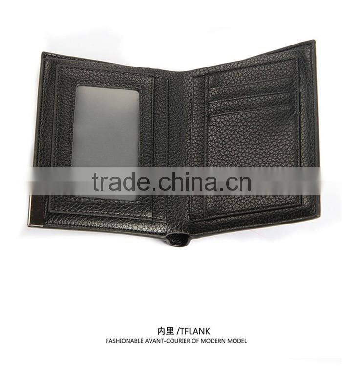 Wholesale short style PU leather coin and cash wallet for men pocket purse
