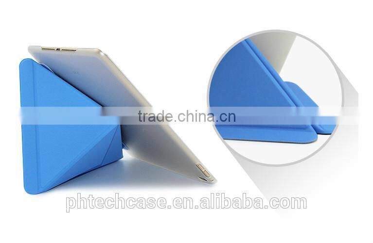 Black Smart Transformer Case for Apple iPad 6 PU Leather Cover Cases