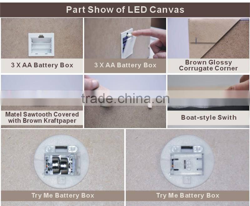 Hot sale Halloween led canvas wall art christmas