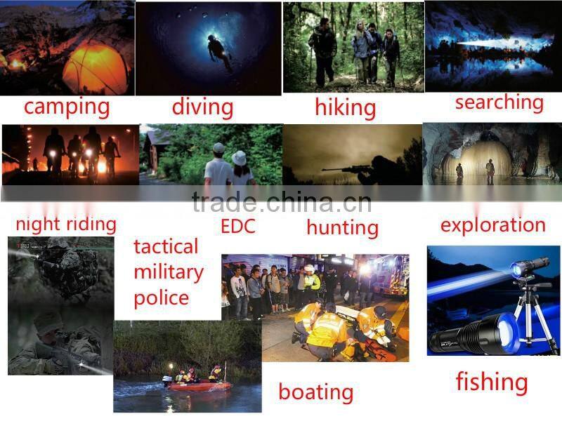 Military quality army torch rechargeable flashlight wholesale