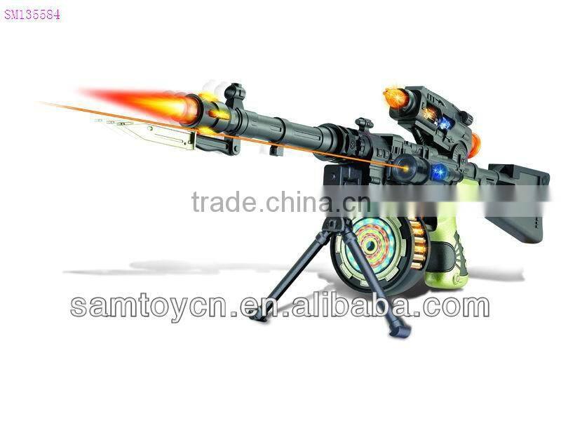 Battery operated plastic sniper rifle toy gun