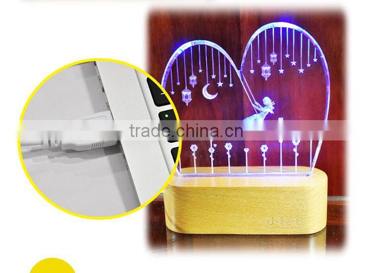 2016 hot selling dream swing decorated lamp Christmas gift birthday gift weeding present crystal lamp