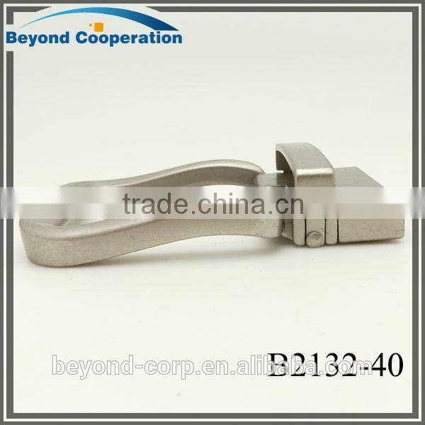 39mm matt nickel burnished screw fixed rotating belt buckle for man