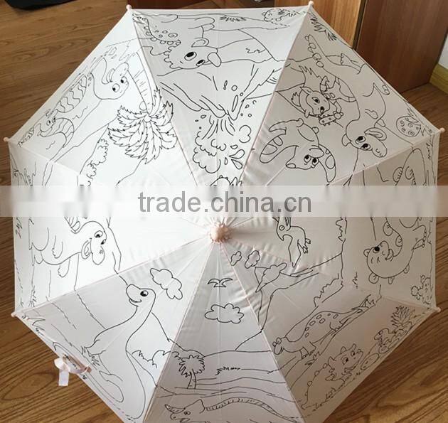 Painting kids umbrella/DIY umbrella/kids colorful painting umbrella
