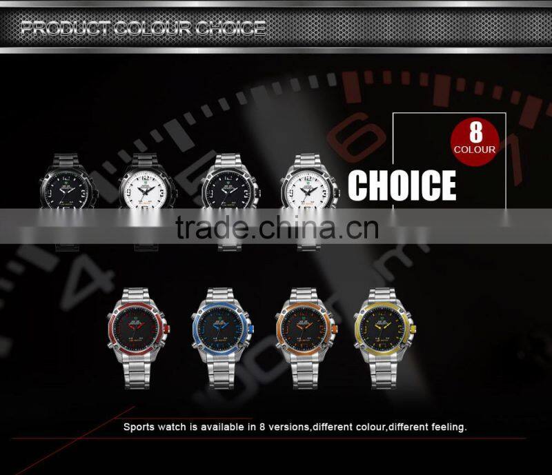 2014 WEIDE Men Watch JAPAN Miyota Quartz Watch ,touch screen hand watch ,red dial watches Luxury Brand Casual Watches WH2306-1