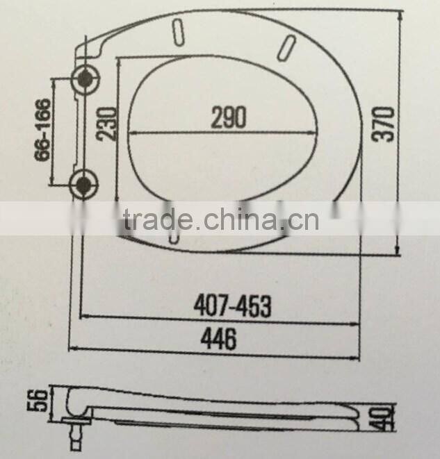 D-type duroplast toilet seat