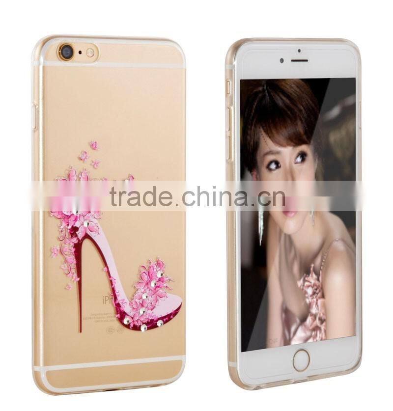 New Arrival Colored Painting Diamond Soft TPU Case for iPhone 6 6S Plus