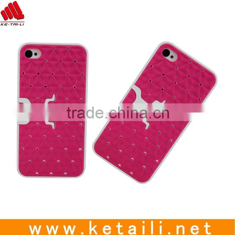 stand phone Cover with trestle for Iphone 4G