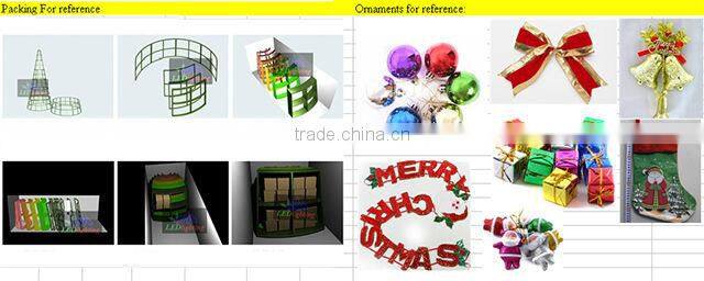 Fancy outside christmas decoration PVC trees