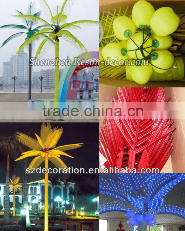 Christmas lighted royal palm trees